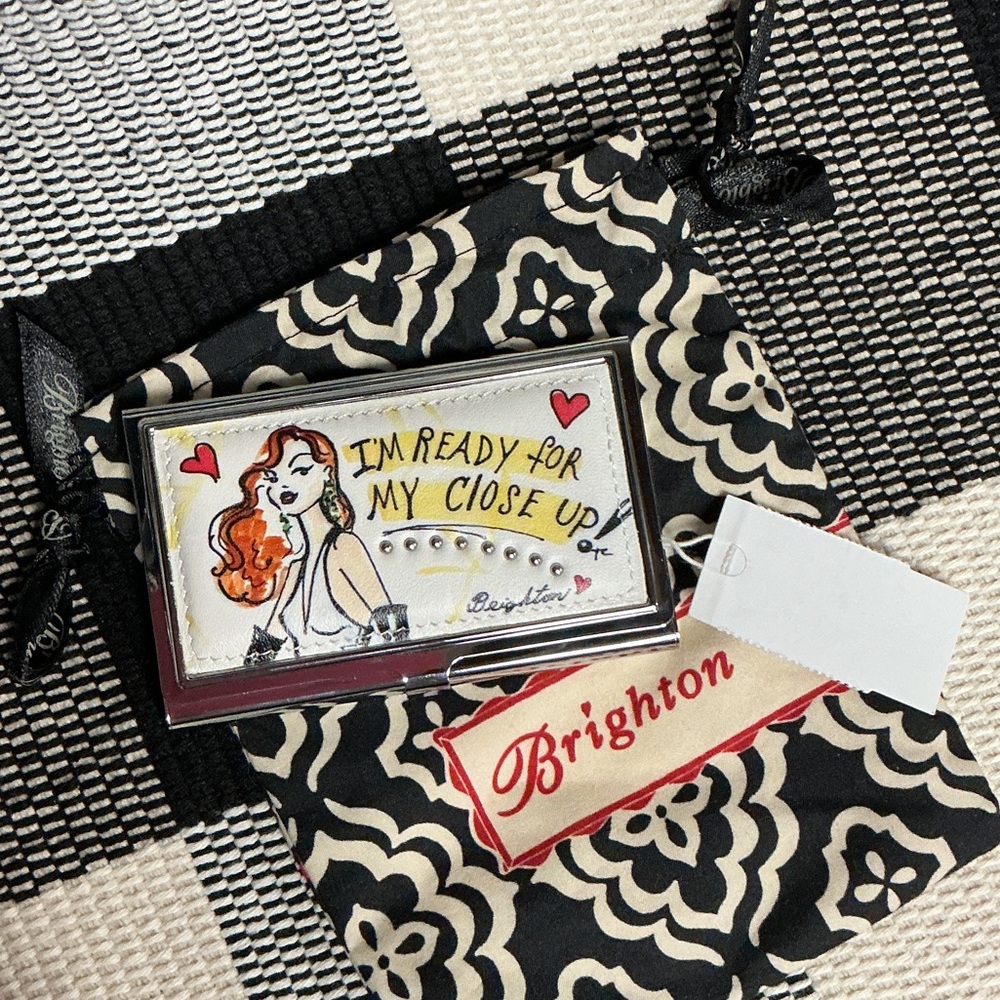 Brighton nwt ready for my close up fashionista mirror compact bus card holder - Picture 2 of 4